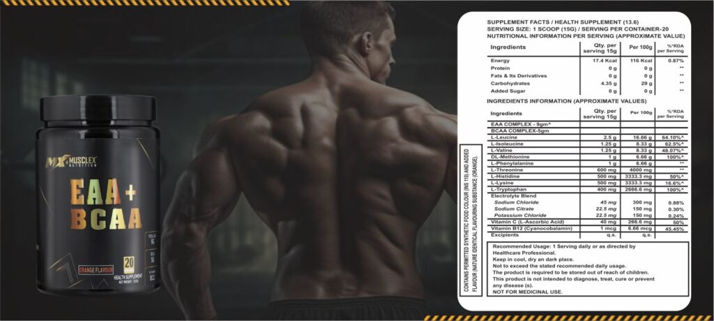 EAA Bcaa Musclex nutrition banner